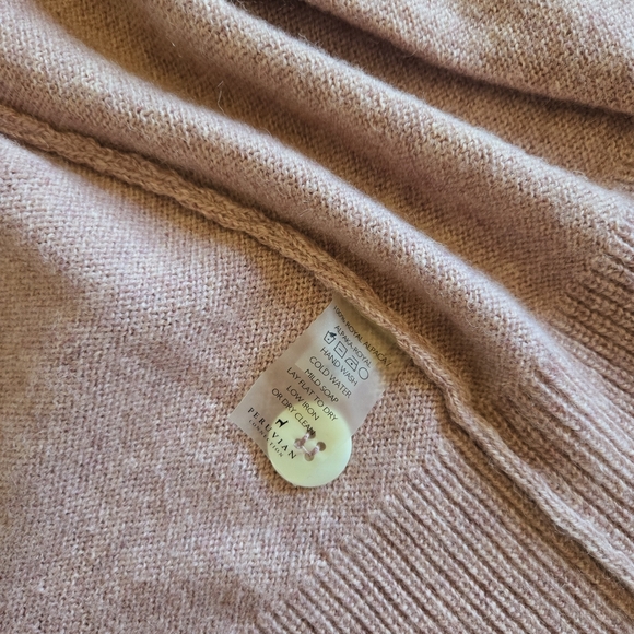 Alpaca Collection Women’s Long Knit Cardigan Sweater Pockets Peruvian Size M - Picture 5 of 6